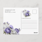 Postale Violet lavande heureux jamais après la carte posta (Dos)