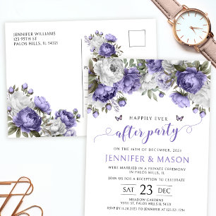 Postale Violet lavande heureux jamais après la carte posta