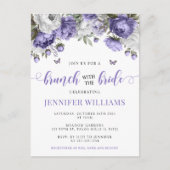 Postale Violet lavande nuptiale brunch douche carte postal (Devant)