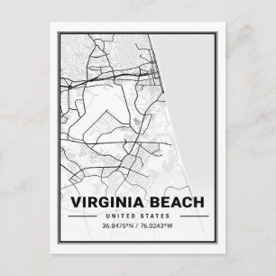 Postale Virginia Beach Virginia USA Travel City Carte