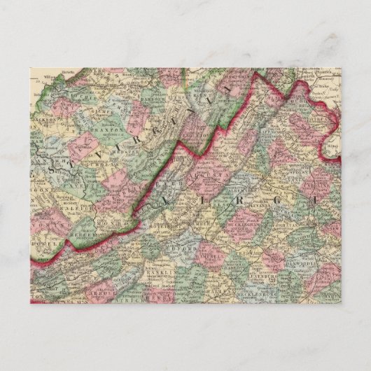 Postale Virginia, W Virginia Carte par Mitchell (Devant)
