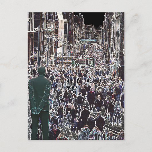 Postale Visages dans la foule Glasgow Scotland Carte posta (Devant)