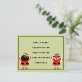 Postale Vœu de Noël amusant Carte de vacances (Debout devant)