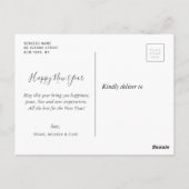 Postale VOEUX DE NOUVELLE ANNÉE | Carte de voeux de script (Dos)