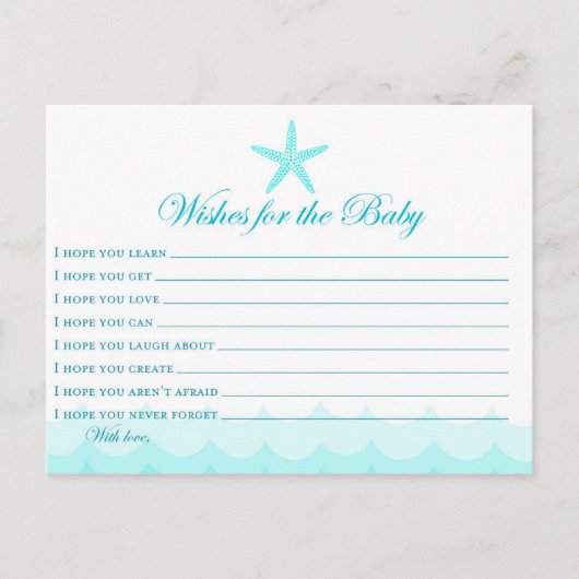 Postale Voeux pour la Carte Bébé (Devant)