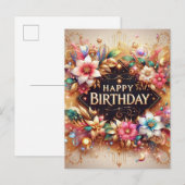 Postale Voeux radieux : Belle carte d'anniversaire (Devant / Derrière)