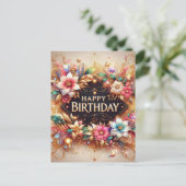 Postale Voeux radieux : Belle carte d'anniversaire (Debout devant)