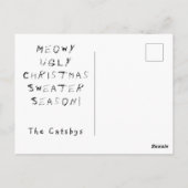 Postale Vos 3 chats dans les affreux pulls de Noël Carte p (Dos)