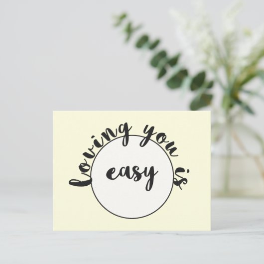 Postale Vous aimer est facile - Citation romantique Carte (Debout devant)