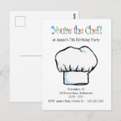 Postale Vous êtes la carte d'invitation de poste de chef (Devant / Derrière)