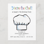 Postale Vous êtes la carte d'invitation de poste de chef (Devant)