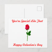 Postale Vous êtes la carte spéciale de Saint Valentin (Devant / Derrière)