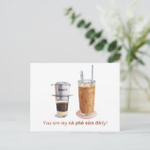 Postale Vous êtes ma carte ca phe sua daddy (Debout devant)