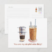 Postale Vous êtes ma carte ca phe sua daddy (Devant / Derrière)