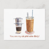 Postale Vous êtes ma carte ca phe sua daddy (Devant)