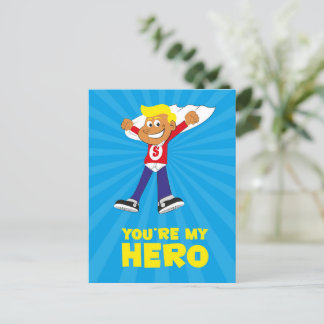 Postale Vous êtes ma carte de héros