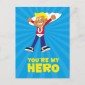 Postale Vous êtes ma carte de héros (Devant)