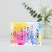 Postale Vous êtes une carte aimée (Debout devant)