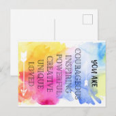 Postale Vous êtes une carte aimée (Devant / Derrière)