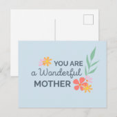 Postale Vous êtes une merveilleuse fête des mères | Carte  (Devant / Derrière)