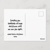 Postale Vous Manquez Rainbow Sloth Grandparents Carte Post (Dos)