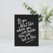 Postale Vous N'Êtes Pas Un Arbre - Carte Inspirante (Debout devant)