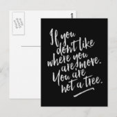 Postale Vous N'Êtes Pas Un Arbre - Carte Inspirante (Devant / Derrière)