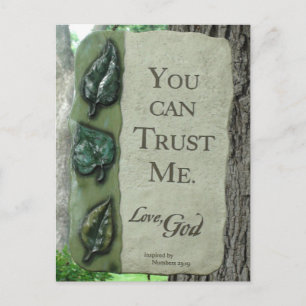 Postale Vous pouvez me faire confiance, Aimez Dieu, Carte