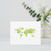 Postale Wanderlust, carte du monde (Debout devant)