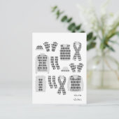 Postale Warm Warm Wams Jacquards Motifs Objets Carte posta (Debout devant)