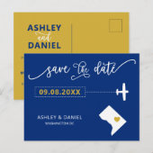 Postale Washington D.C. Wedding Enregistrer la carte posta (Devant / Derrière)