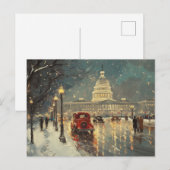 Postale Washington DC Capitol Building Carte Retro Vintage (Devant / Derrière)