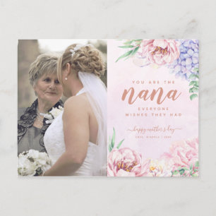 Postale Watercolor Floral Fête des mères pour Nana Carte P
