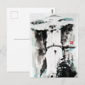 Postale watervalkaart van China Briefkaart (Voorkant / Achterkant)