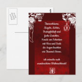Postale Weihnachtsgedicht Deutsch, Ajouter Votre Carte Pos (Devant / Derrière)