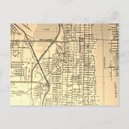 Postale West Palm Beach, FL Carte Vintage (Devant)