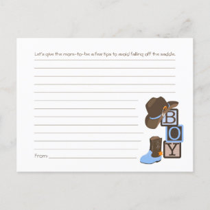 Postale Western Cowboy carte de conseils pour maman