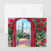 Postale Whimsical Hearts Archway Valentine's Day Carte pos (Devant / Derrière)