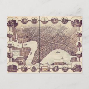 Postale Winnipeg Manitoba Carte des yeux des oiseaux du Ca