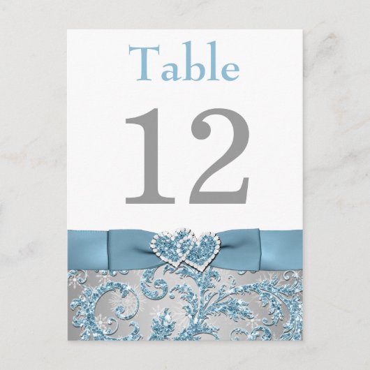 Postale Winter Wonderland, Coeurs joints Carte Numéro de t (Devant)