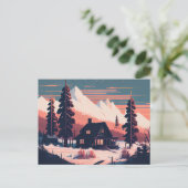 Postale winterkaarten briefkaart (Staand voorkant)