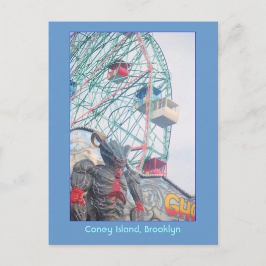 Postale Wonder Wheel with Demon (Coney Is., NY) carte post (Devant)