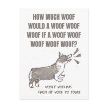 Woofy Woofmas : Carte de Noël avec corgi à aboyer