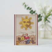 Postale XVIIII Le Soleil, carte de tarot française du Sun (Debout devant)