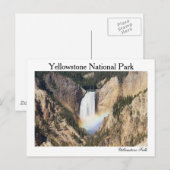 Postale Yellowstone - Yellowstone inférieur tombe carte (Devant / Derrière)