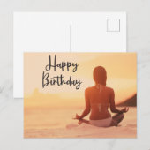 Postale Yoga Bonne carte d'anniversaire (Devant / Derrière)