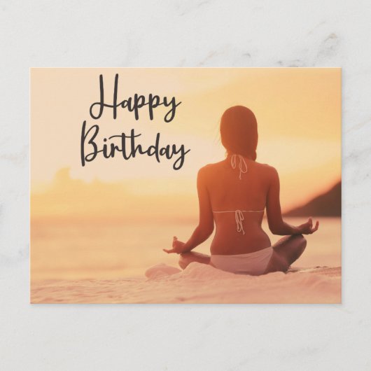 Postale Yoga Bonne carte d'anniversaire (Devant)
