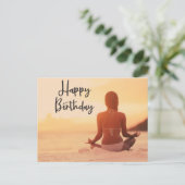 Postale Yoga Bonne carte d'anniversaire (Debout devant)