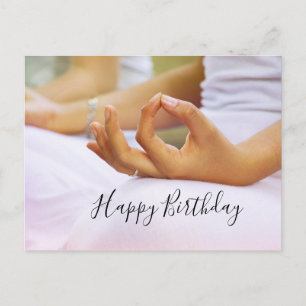 Postale Yoga Bonne carte d'anniversaire Plier l'index