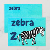 Postale z - carte flash zebra (Devant / Derrière)